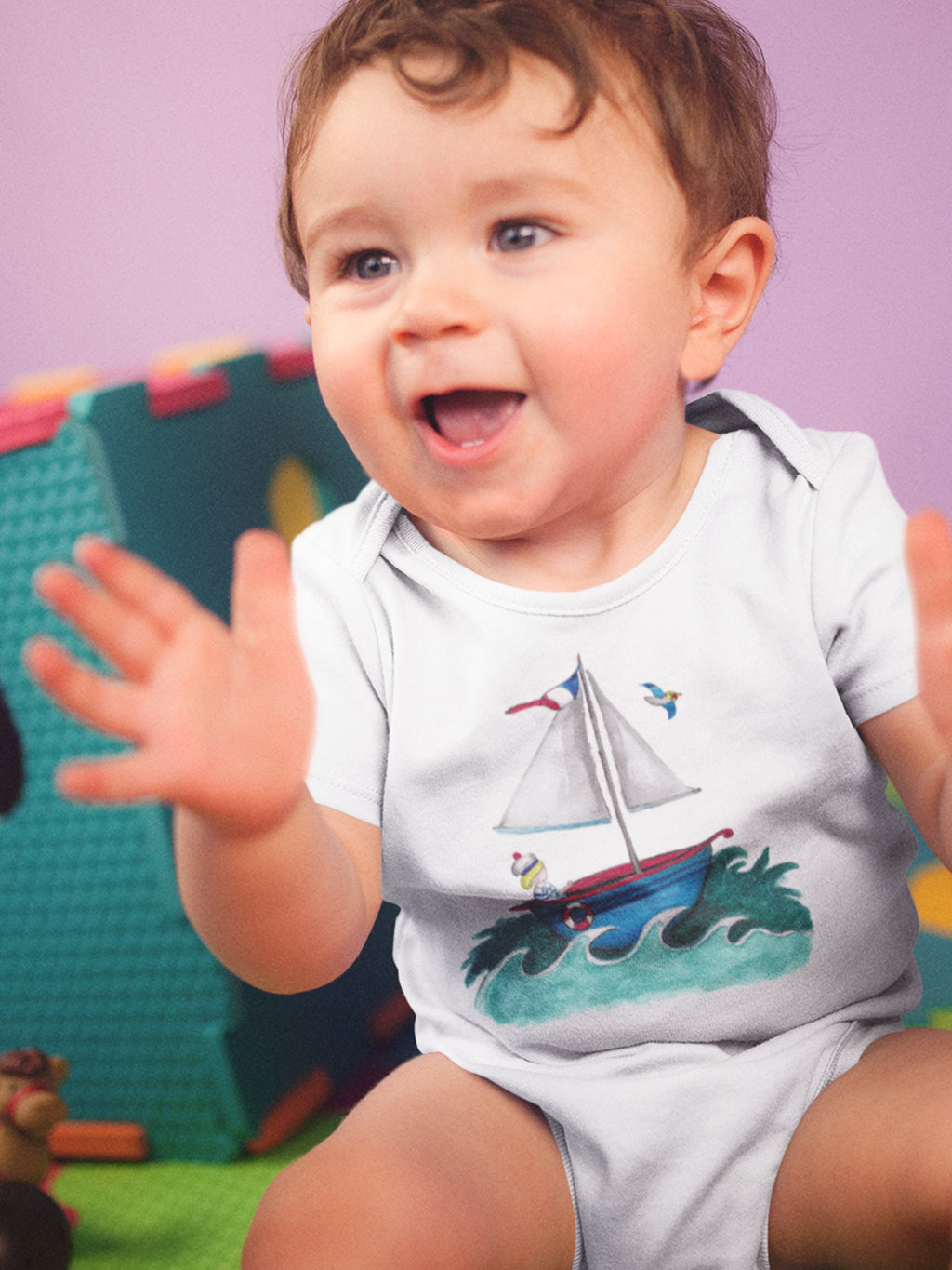 Bateau sur l'eau - Body bébé