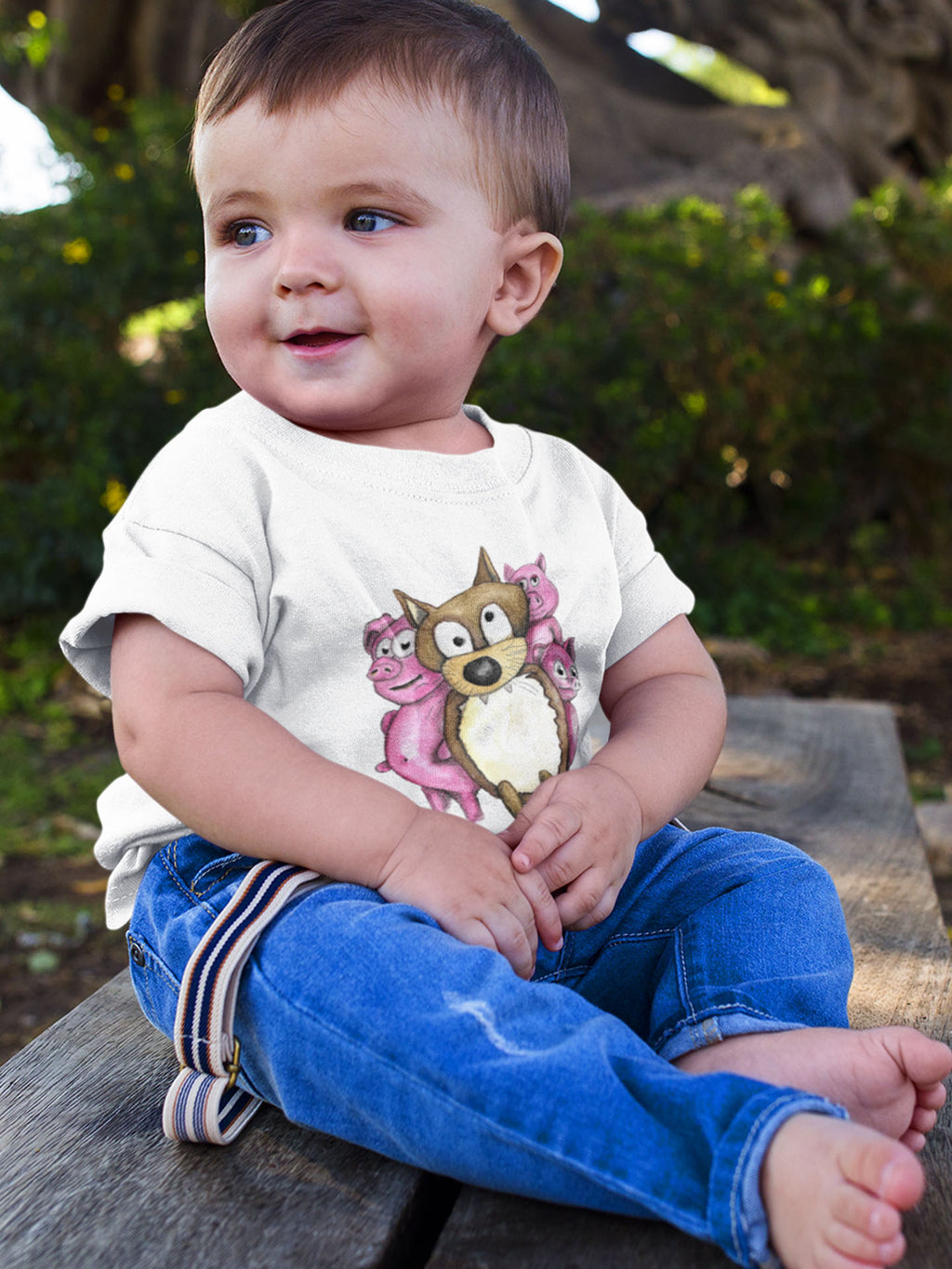 Les Trois Petits Cochons-Tee-shirt bébé