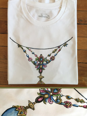 Tee shirt collier - Pierre Bleu